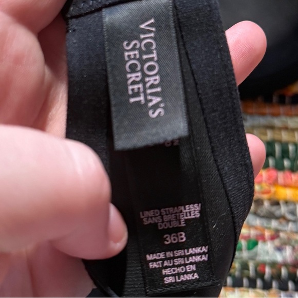 victoria’s secret black lined strapless bra size 36B - Picture 5 of 5